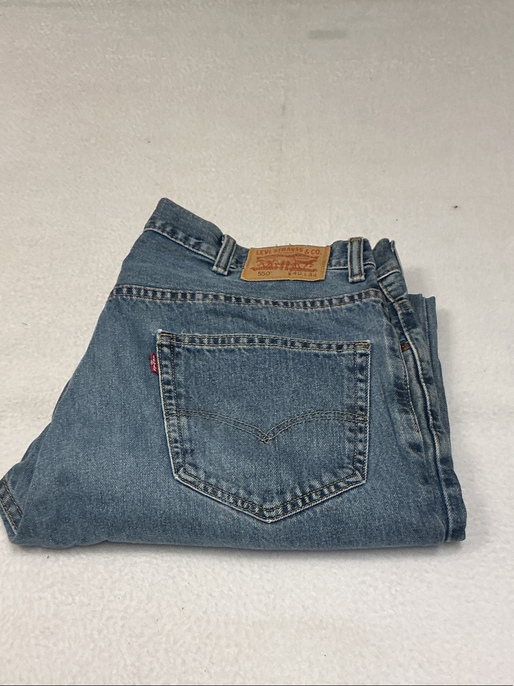 Levi's 550 , 40x34 Men's Light Blue Straight Jeans - Classic Back Pocket. 3158